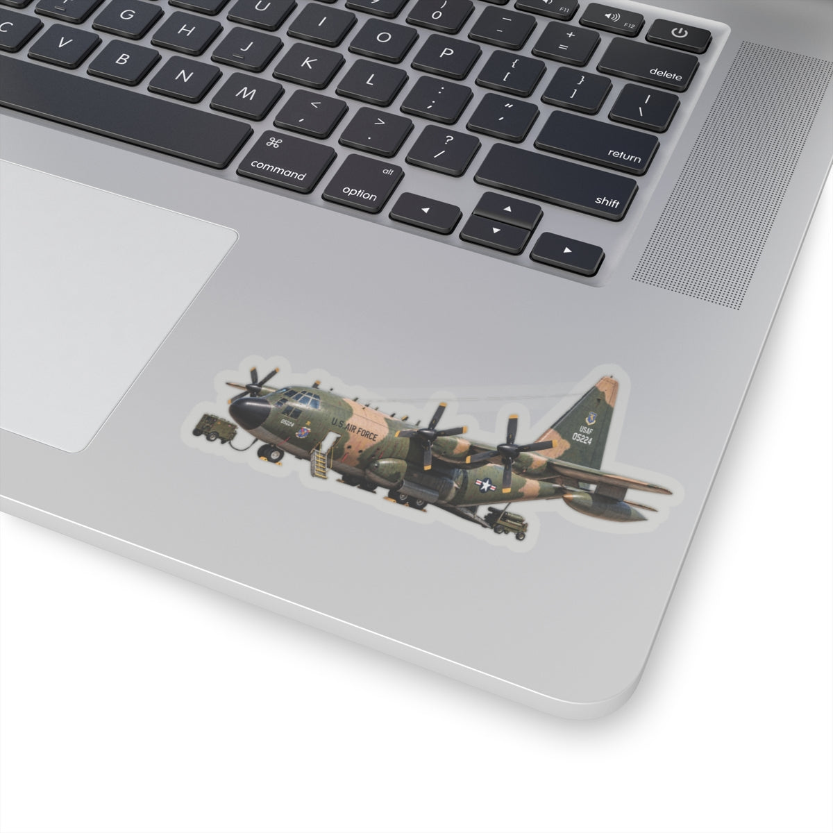 Kiss-Cut Stickers - C-130  Aircraft - Camo - Landing - Parked - Static