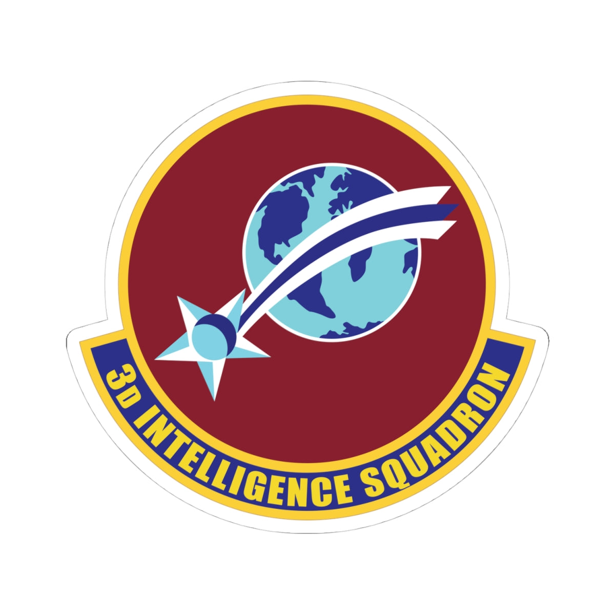 Kiss-Cut Stickers - USAF - 3rd Intelligence Squadron wo txt