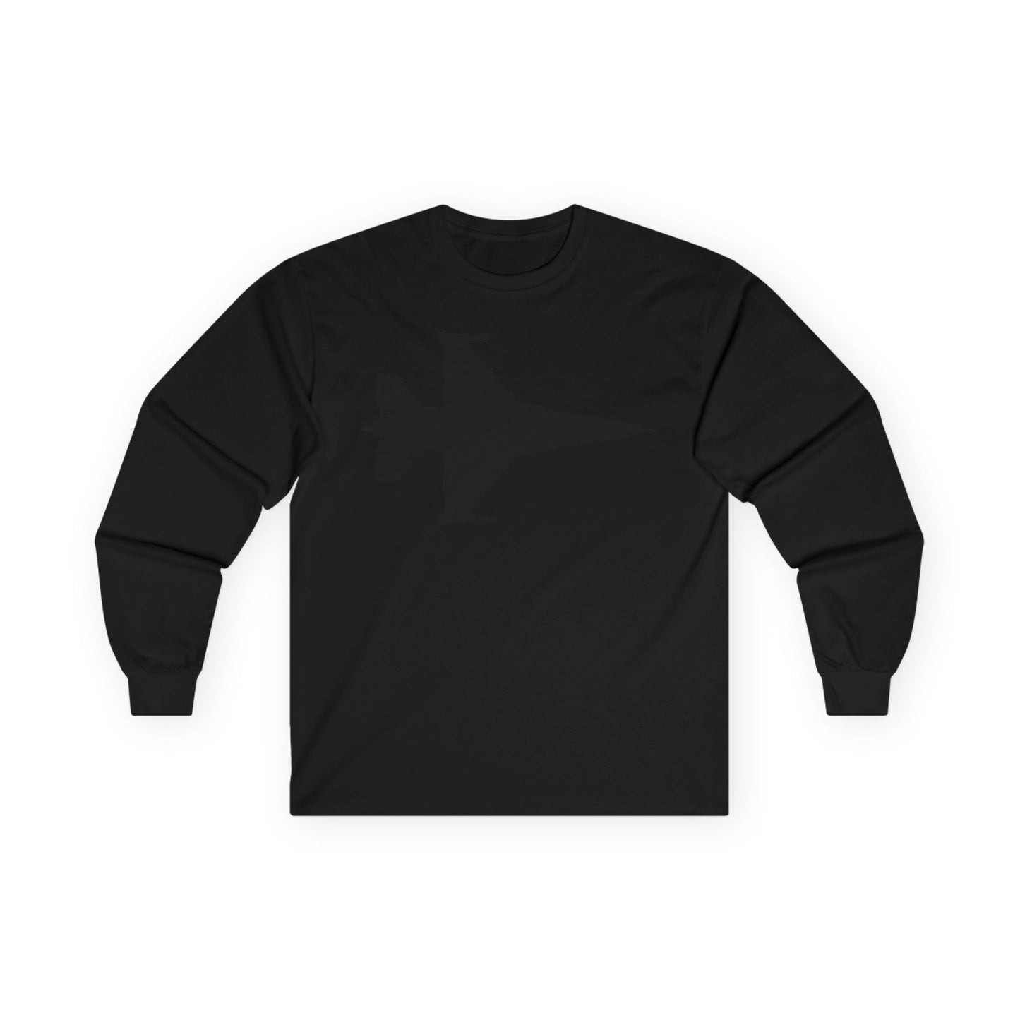 Unisex Ultra Cotton Long Sleeve Tee - Aircraft - F-16 -Top - Silhouette - wo Txt X 300