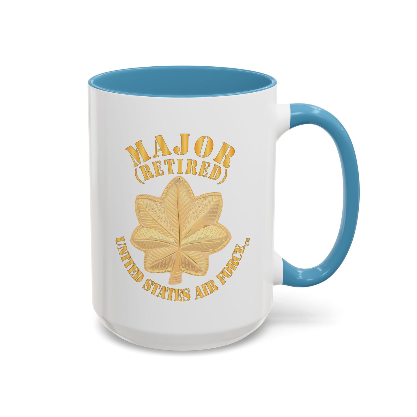 Accent Coffee Mug (11oz & 15oz) - USAF - Major - Retired X 300