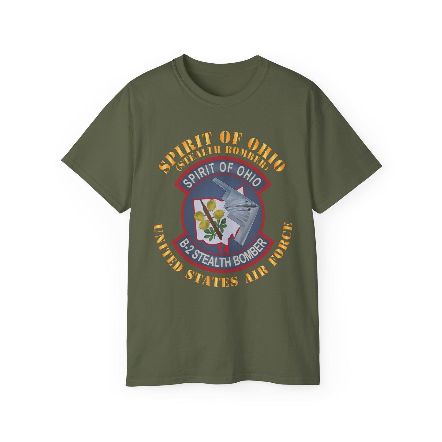 Unisex Ultra Cotton Tee - USAF - B2 - Spirit of Ohio - Stealth Bomber X 300