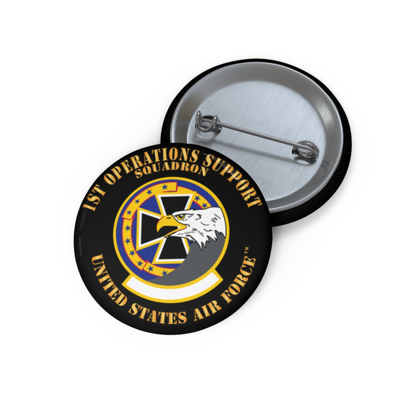Custom Pin Button - USAF - 1st Operations Support Squadron