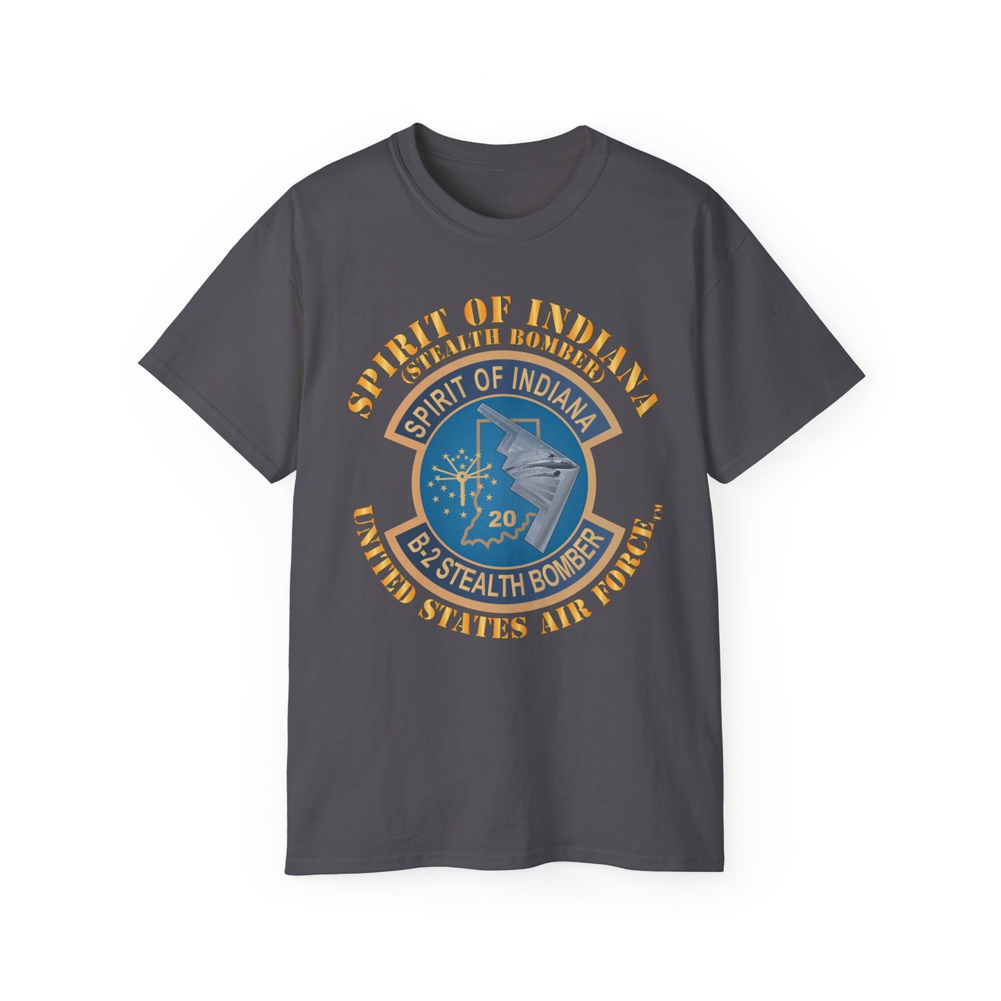 Unisex Ultra Cotton Tee - USAF - B2 - Spirit of Indiana - Stealth Bomber X 300