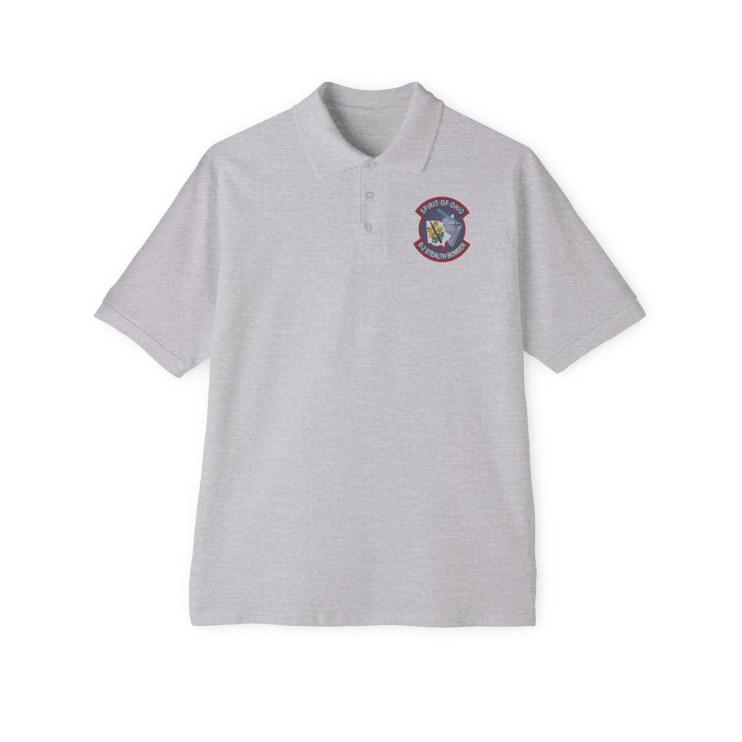 Men's Piqué Polo - USAF - B2 - Spirit of Ohio - Stealth Bomber wo txt X 300