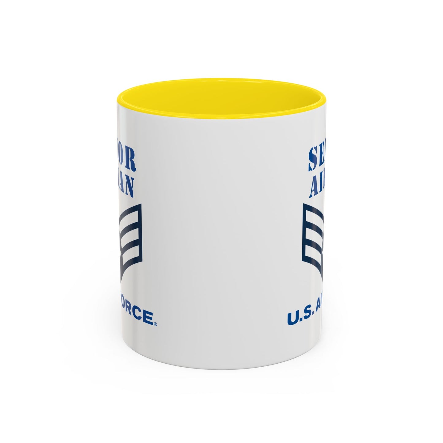 Accent Coffee Mug (11oz & 15oz) - USAF - Senior Airman (E4) - 2020 - US Air Force w Text X 300