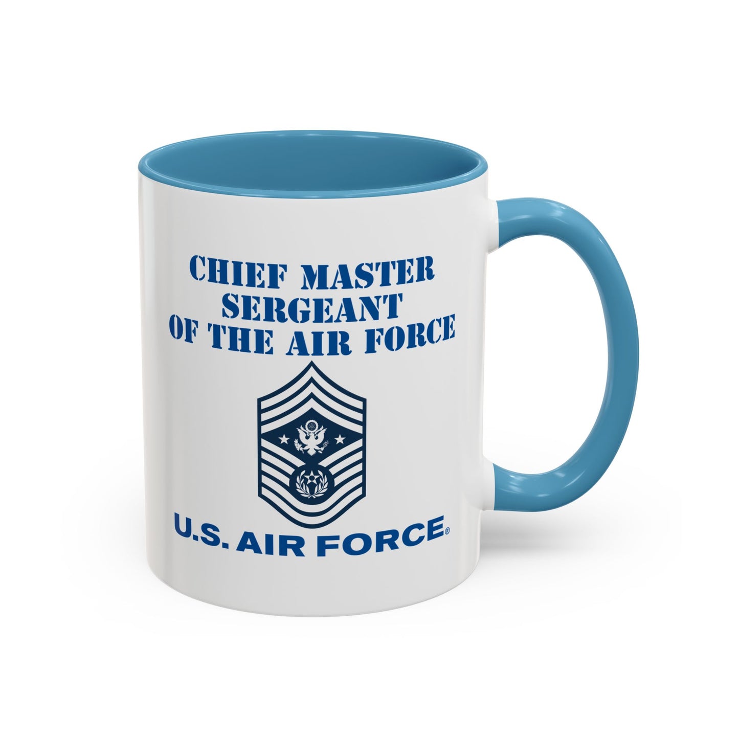 Accent Coffee Mug (11oz & 15oz) - USAF - Chief Master Sergeant of the Air Force (E9d) - US Air Force w Text X 300
