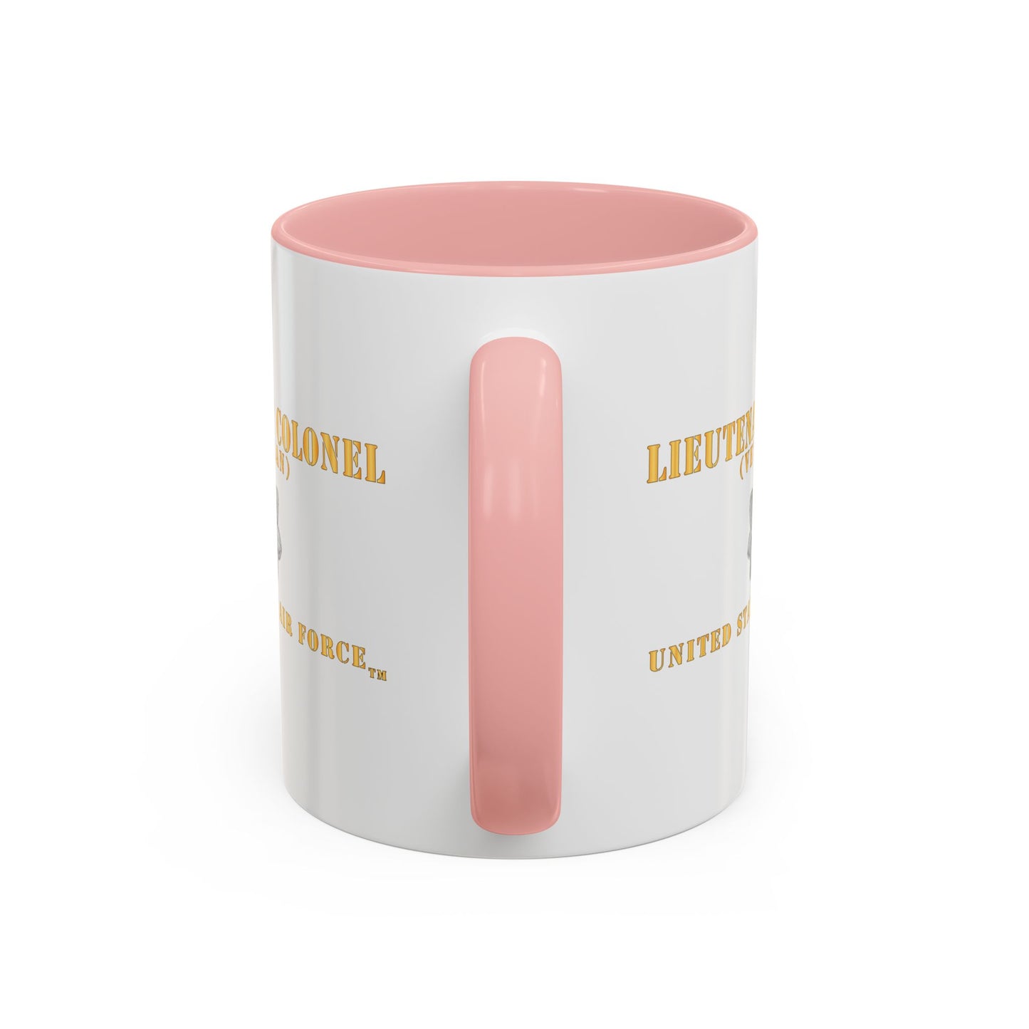Accent Coffee Mug (11oz & 15oz) - USAF - Lieutenant Colonel - LTC - Veteran - Flat - TM X 300