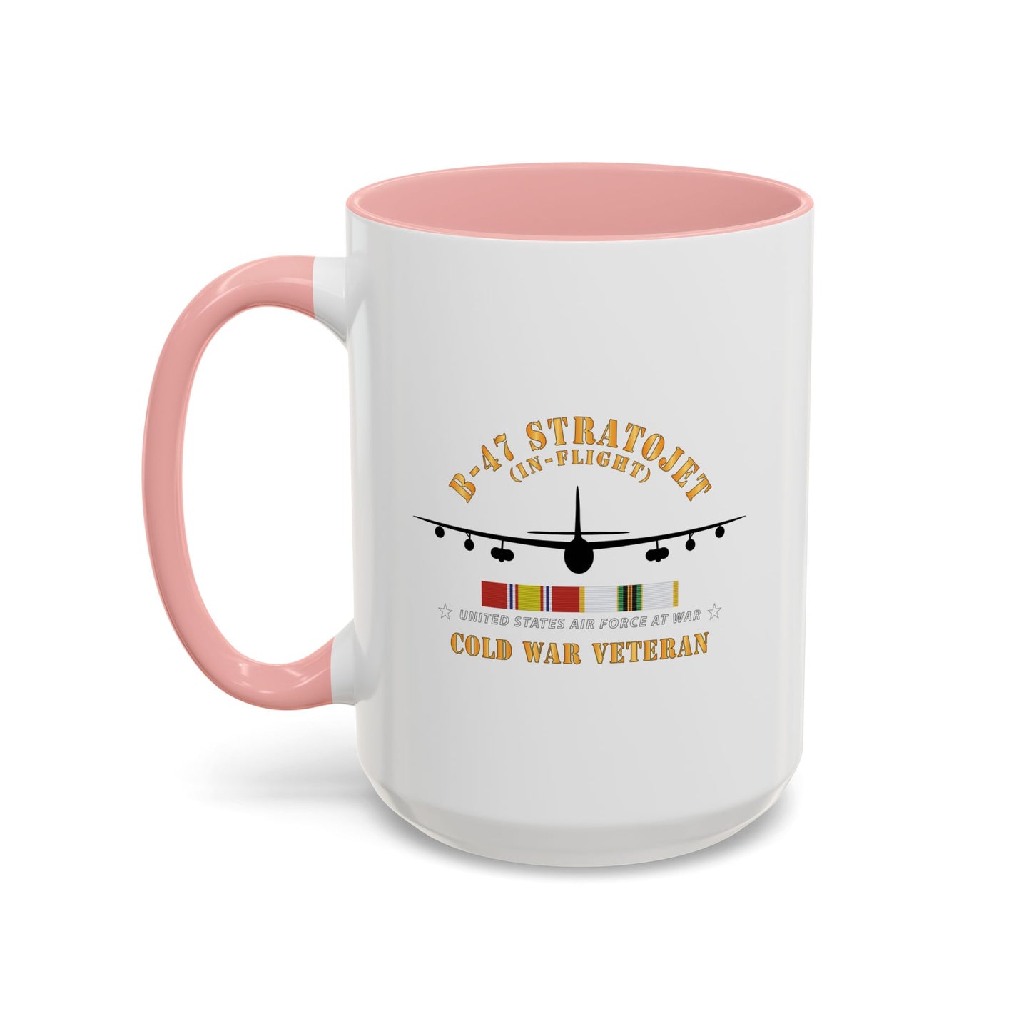 Accent Coffee Mug (11oz & 15oz) - USAF - B-47 Stratojet - In Flt - Silhouette - Cold War Veteran X 300