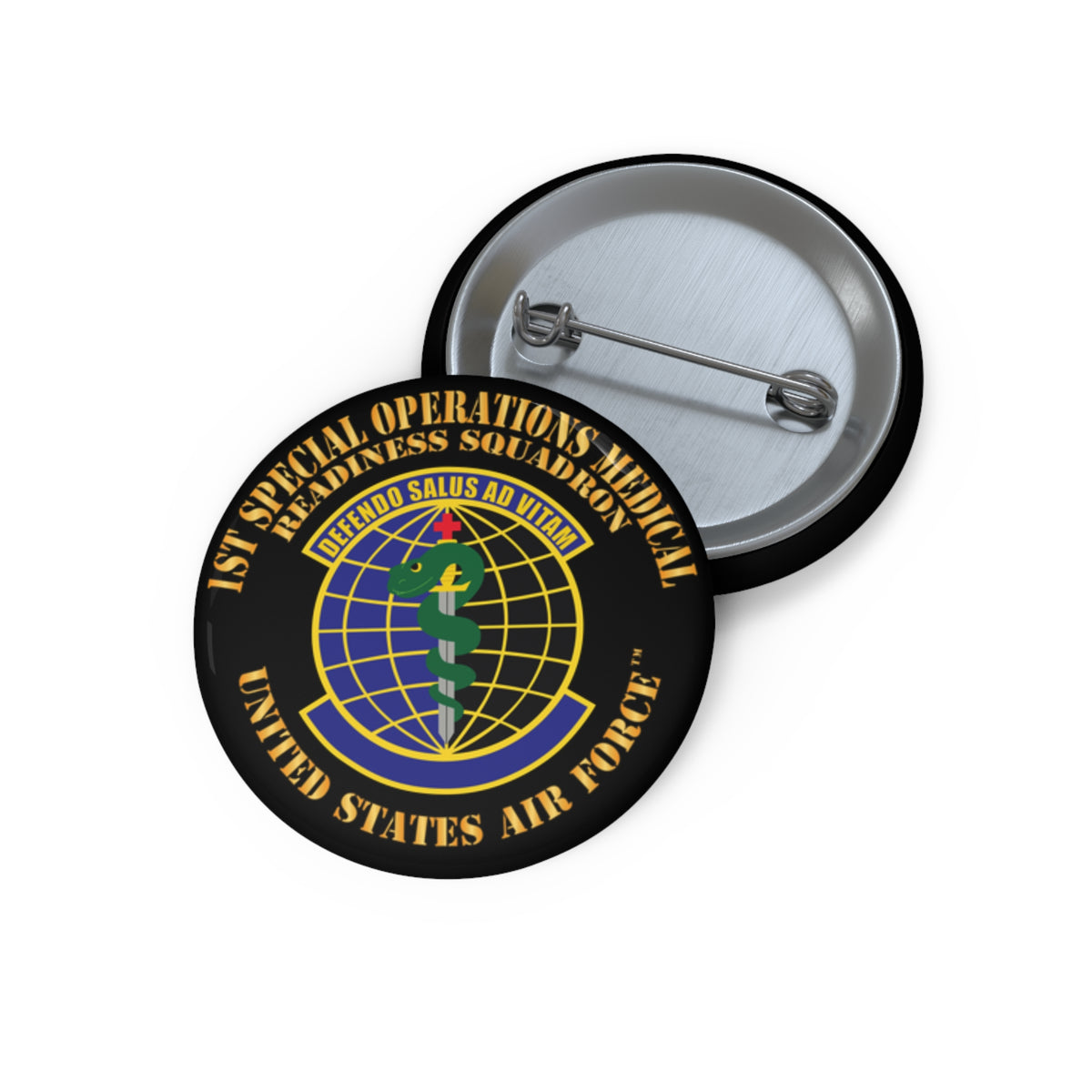 Custom Pin Button - USAF -  1st Special Operations Medical Readiness Squadron