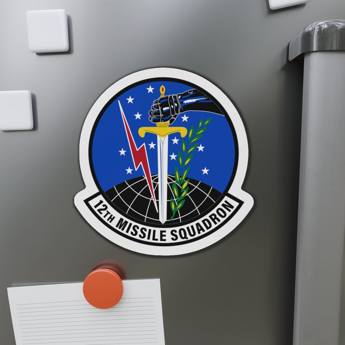 Die-Cut Magnet - USAF - 12th Missile Squadron wo txt