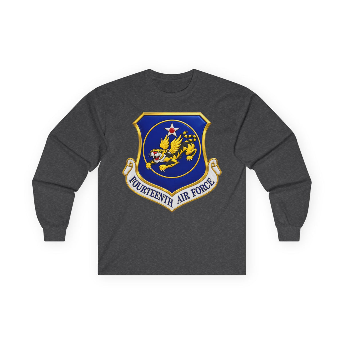 Unisex Ultra Cotton Long Sleeve Tee - USAF - 14th Air Force - Flying Tigers wo txt - 3D - Enhanced