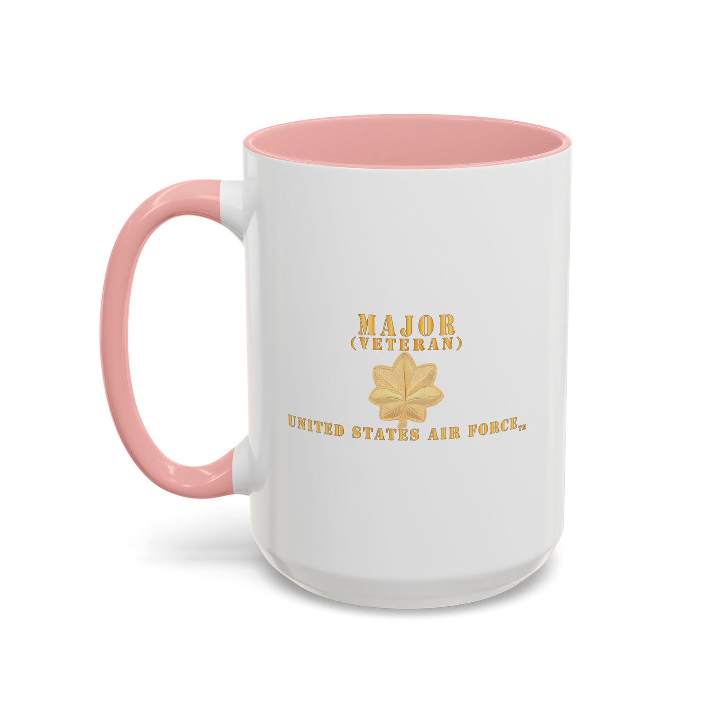 Accent Coffee Mug (11oz & 15oz) - USAF - Major - MAJ - Veteran X 300