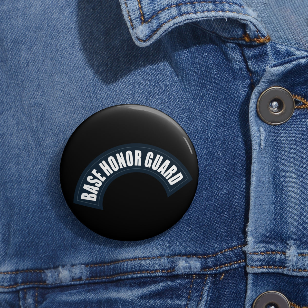 Custom Pin Button - USAF - Base Honor Guard Tab - V2