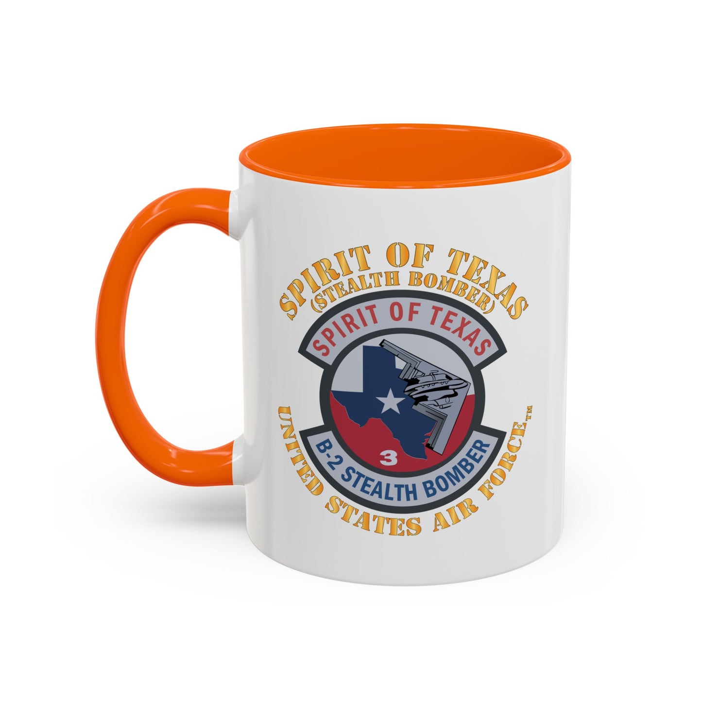 Accent Coffee Mug (11oz & 15oz) - USAF - B2 - Spirit of Texas - Stealth Bomber X 300