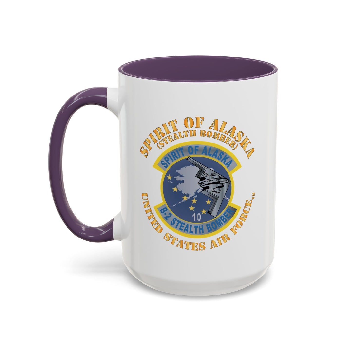 Accent Coffee Mug (11oz & 15oz) - USAF - B2 - Spirit of Alaska - Stealth Bomber X 300