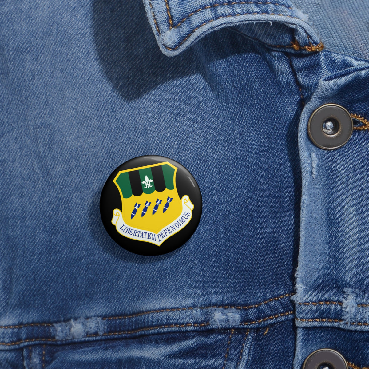 Custom Pin Button - USAF - 2d Bomb Wing wo txt