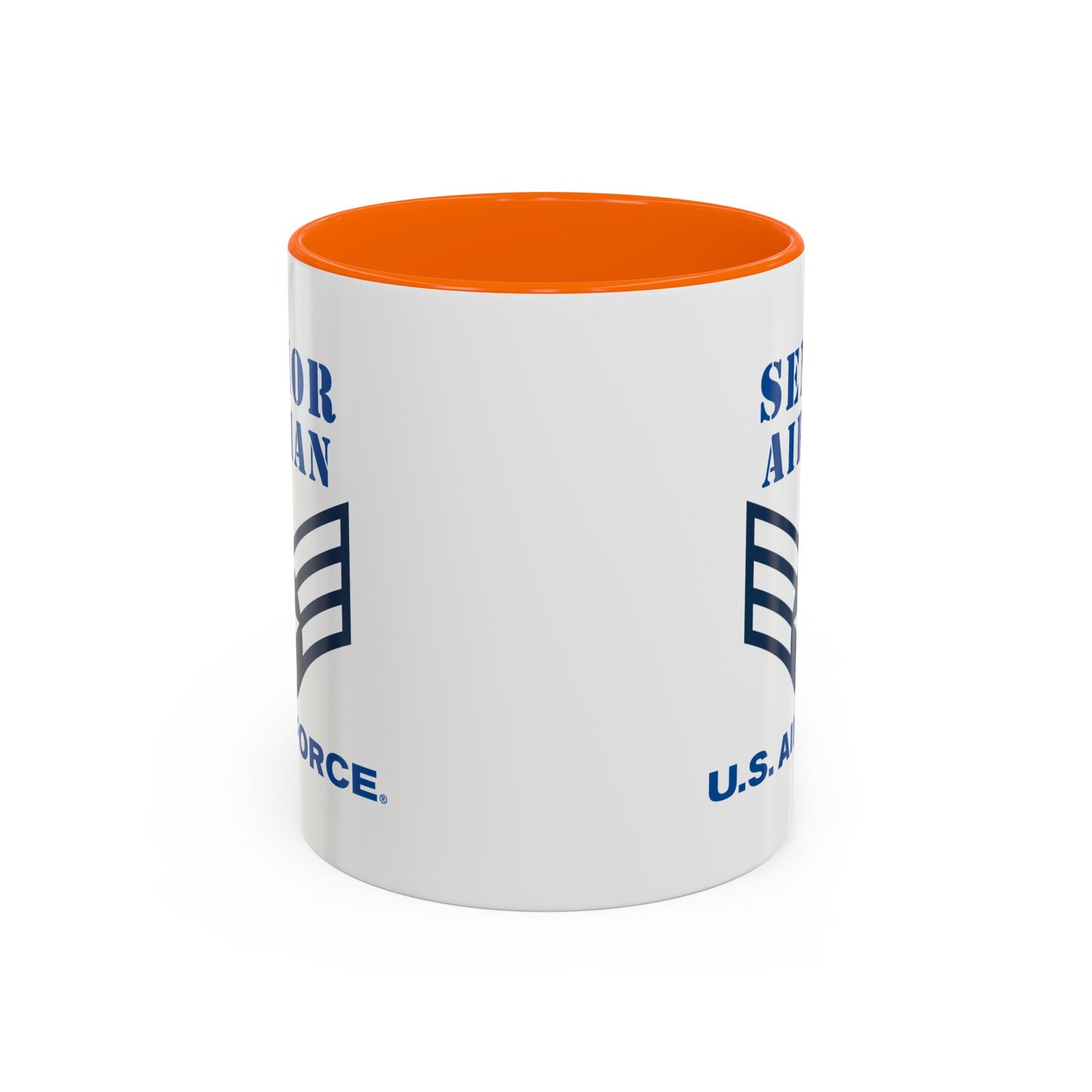 Accent Coffee Mug (11oz & 15oz) - USAF - Senior Airman (E4) - 2020 - US Air Force w Text X 300