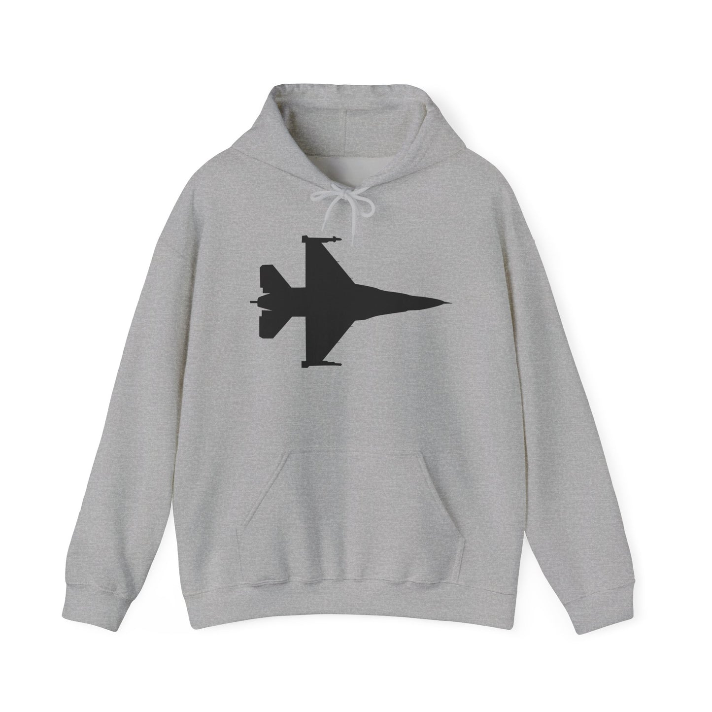 Unisex Heavy Blend Hooded Sweatshirt - Aircraft - F-16 -Top - Silhouette - wo Txt X 300