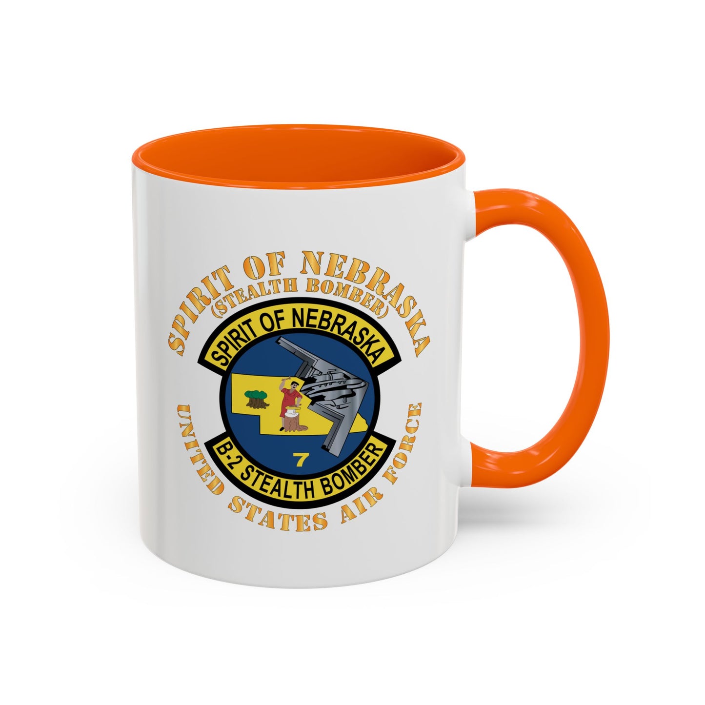 Accent Coffee Mug (11oz & 15oz) - USAF - B2 - Spirit of Nebraska - Stealth Bomber X 300