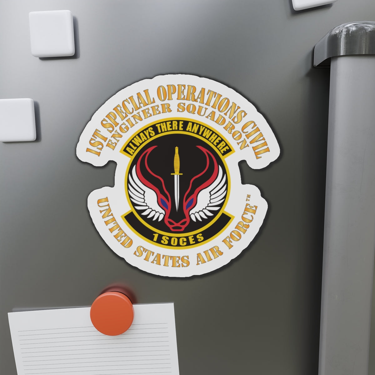 Die-Cut Magnet - USAF - 1st Special Operations Civil Engineer Sq X 300