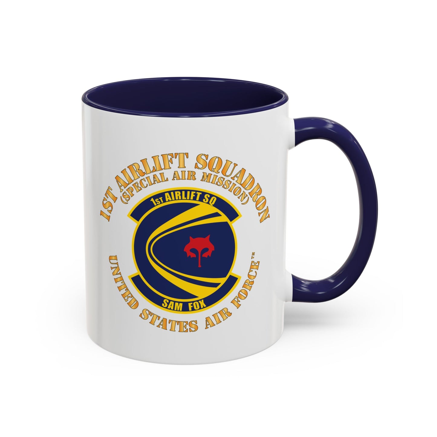 Accent Coffee Mug (11oz & 15oz) - USAF - 1st Airlift Squadron X 300