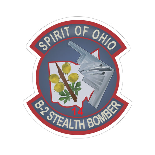 Kiss-Cut Stickers - USAF - B2 - Spirit of Ohio - Stealth Bomber wo txt X 300