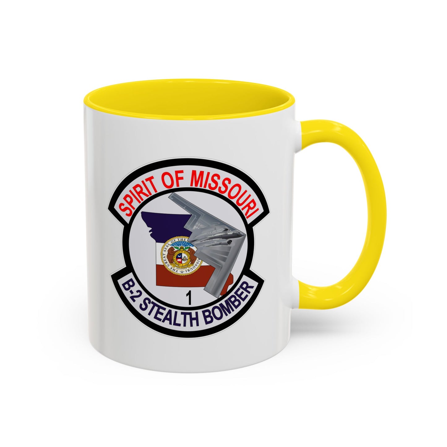 Accent Coffee Mug (11oz & 15oz) - USAF - B2 - Spirit of Missouri - Stealth Bomber wo Txt