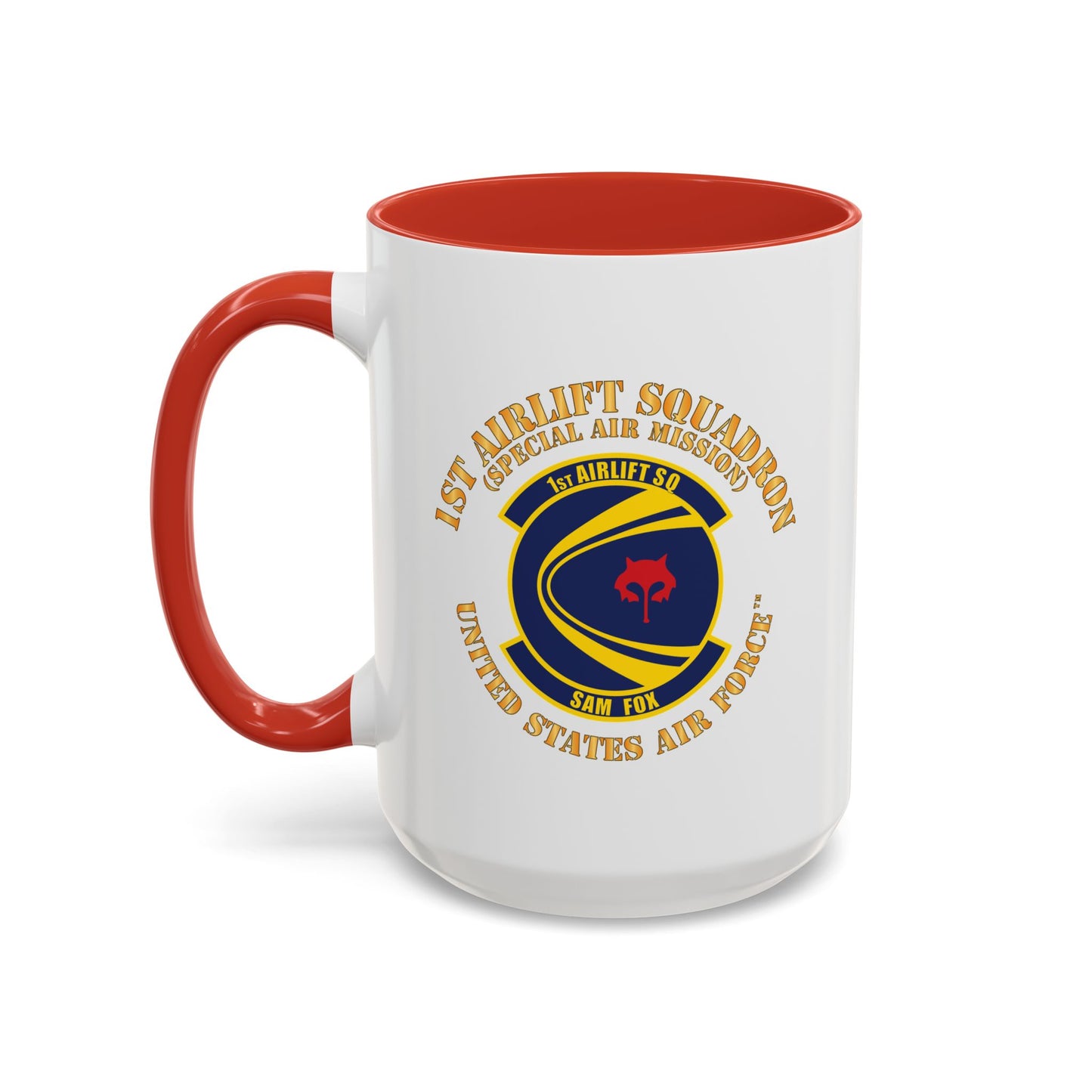 Accent Coffee Mug (11oz & 15oz) - USAF - 1st Airlift Squadron X 300
