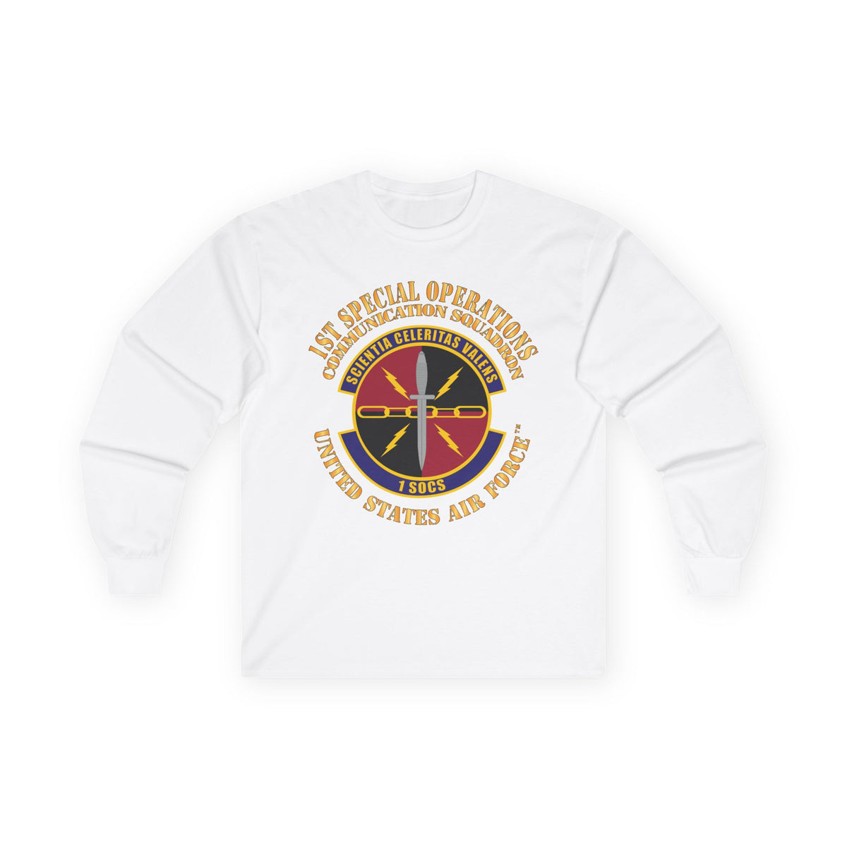 Unisex Ultra Cotton Long Sleeve Tee - USAF - 1st Special Operations Communication Squadron X 300