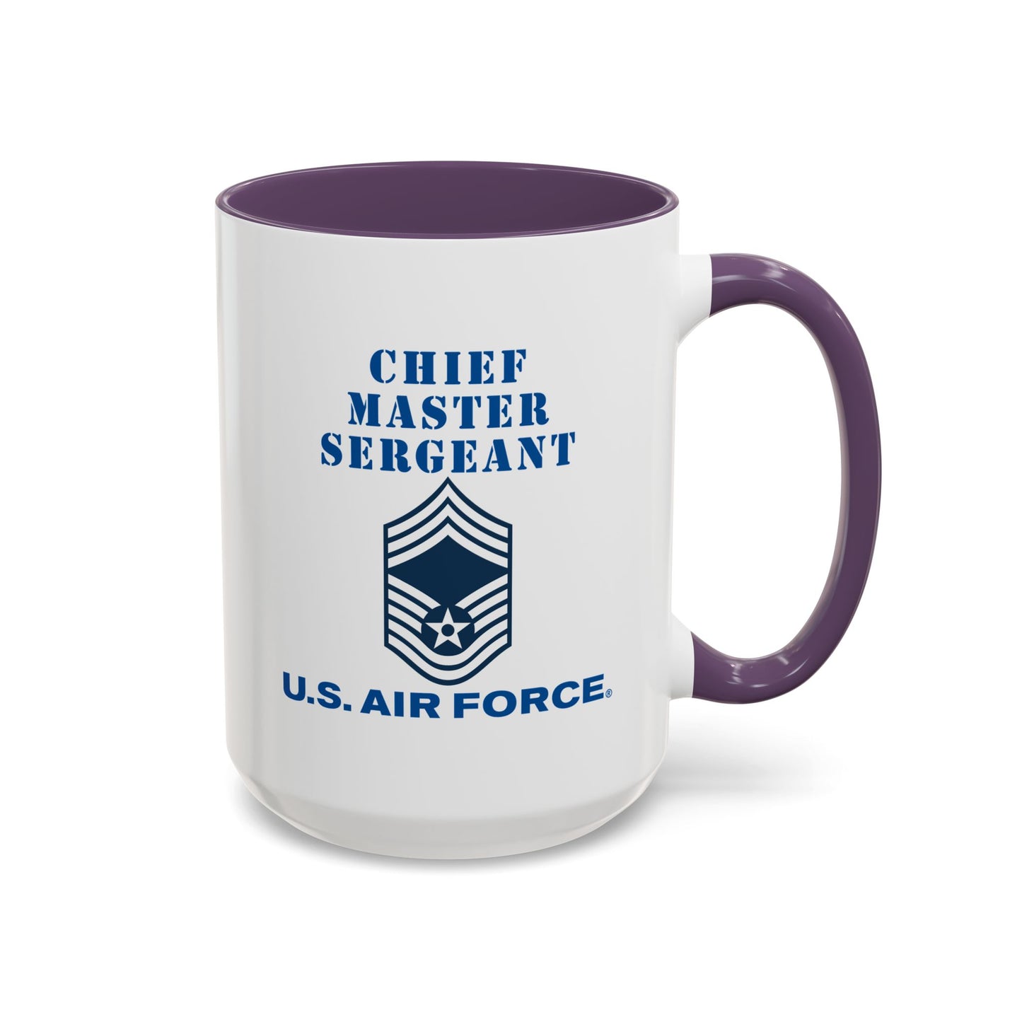 Accent Coffee Mug (11oz & 15oz) - USAF - Chief Master Sergeant (E9a) - 2020 - US Air Force w Text X 300