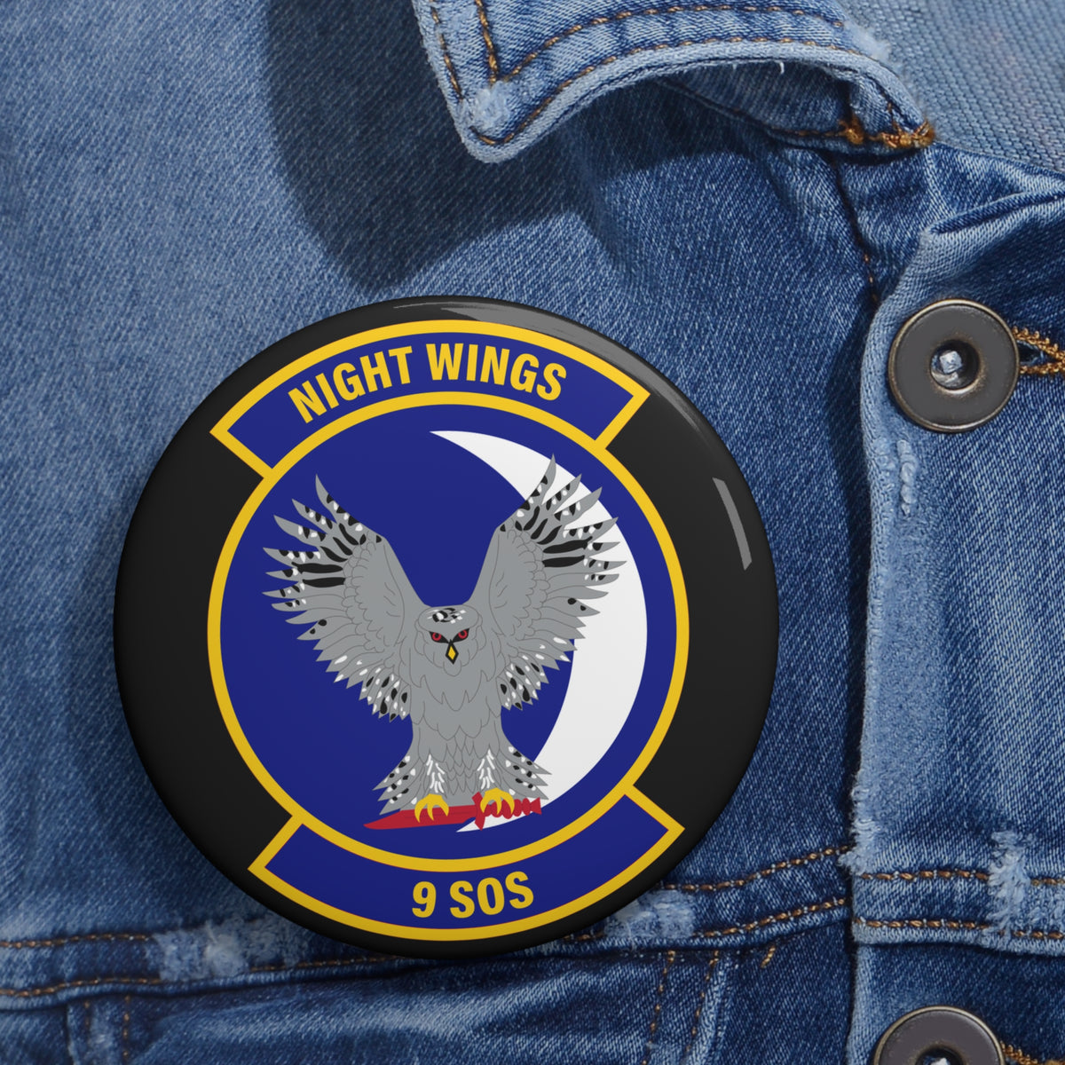 Custom Pin Button - USAF - 9th Special Operations Squadron wo txt X 300
