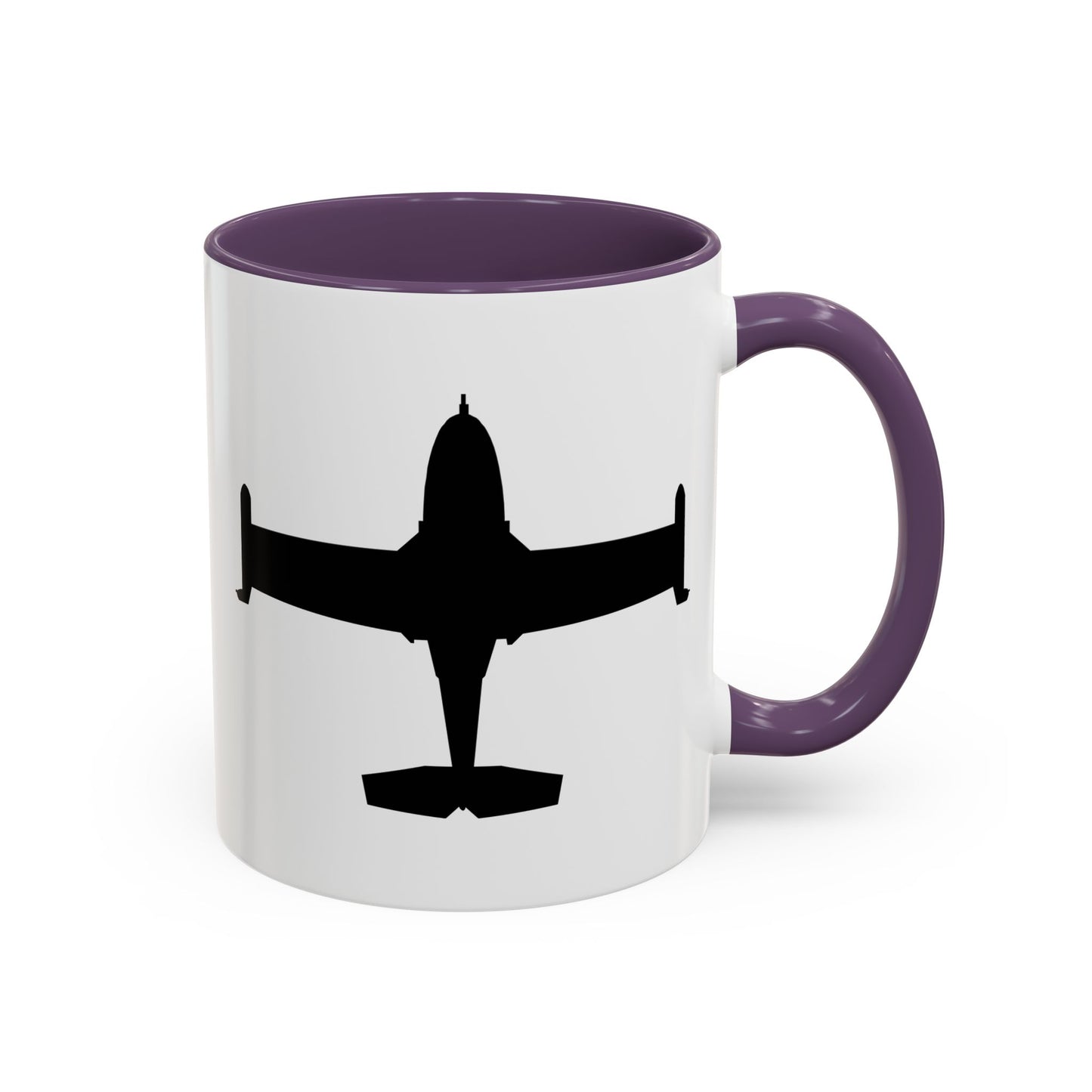 Accent Coffee Mug (11oz & 15oz) - Aircraft - A-37-Trainer - Top - Silhouette X 300