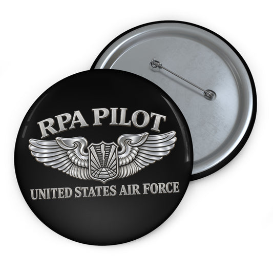 Custom Pin Button - USAF - RPA Pilot Badge - United States Air Force - 3D - Enhanced