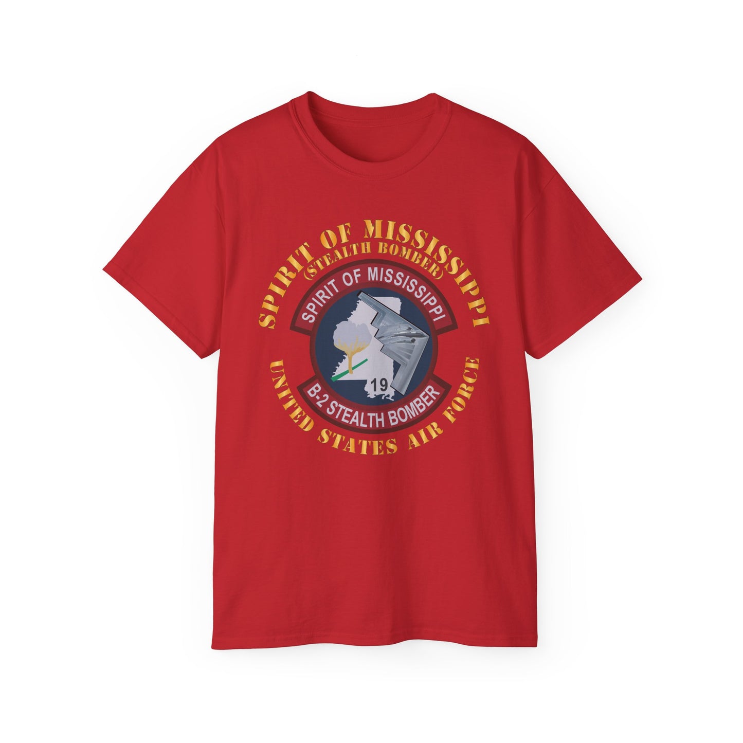 Unisex Ultra Cotton Tee - USAF - B2 - Spirit of Mississippi - Stealth Bomber X 300