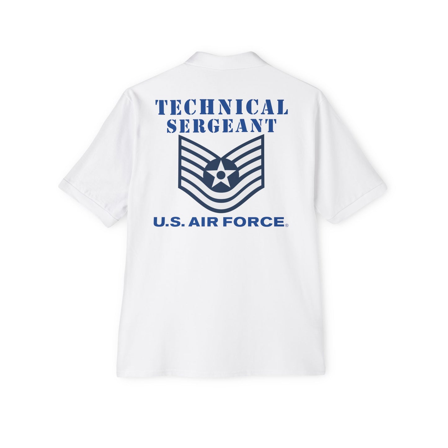 Men's Piqué Polo - USAF - Technical Sergeant (E6) - 2020 - US Air Force w Text X 300