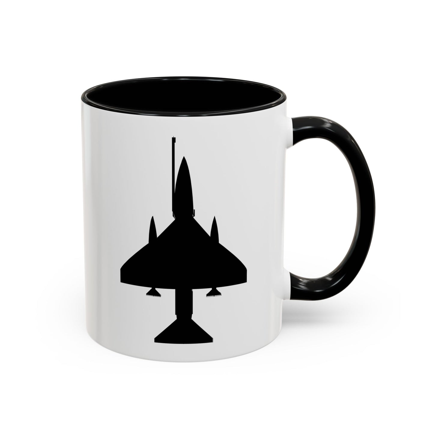 Accent Coffee Mug (11oz & 15oz) - Aircraft - A-4 SkyHawk - Top - Silhouette X 300