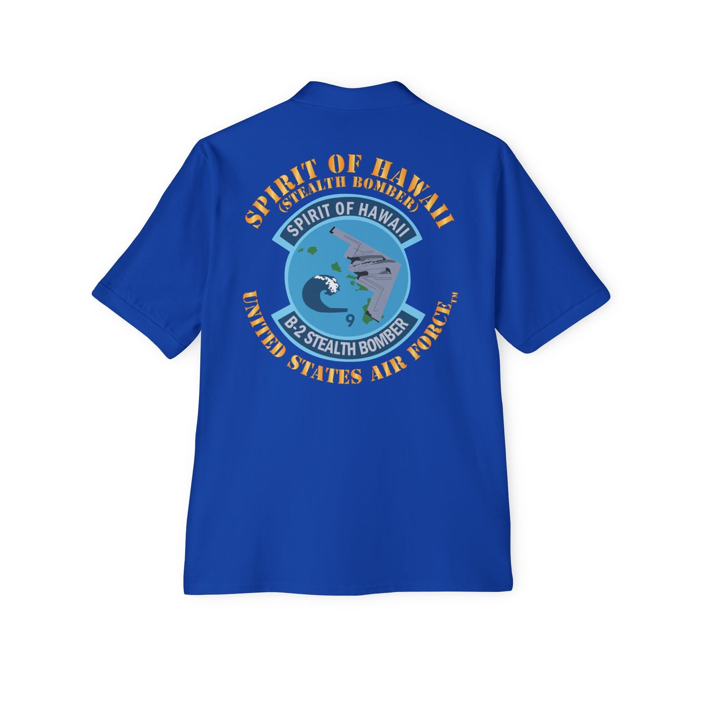 Men's Piqué Polo - USAF - B2 - Spirit of Hawaii - Stealth Bomber X 300