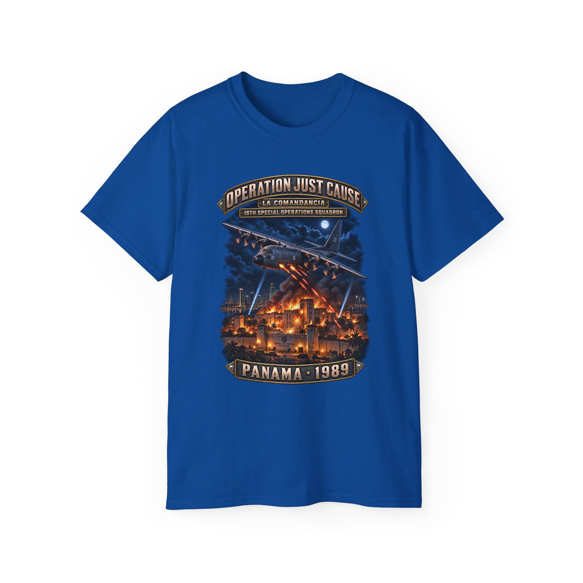 Unisex Ultra Cotton Tee - SOF - 16th SOS - Panama Invasion 1989 - La Comandancia - 3D - Enhanced