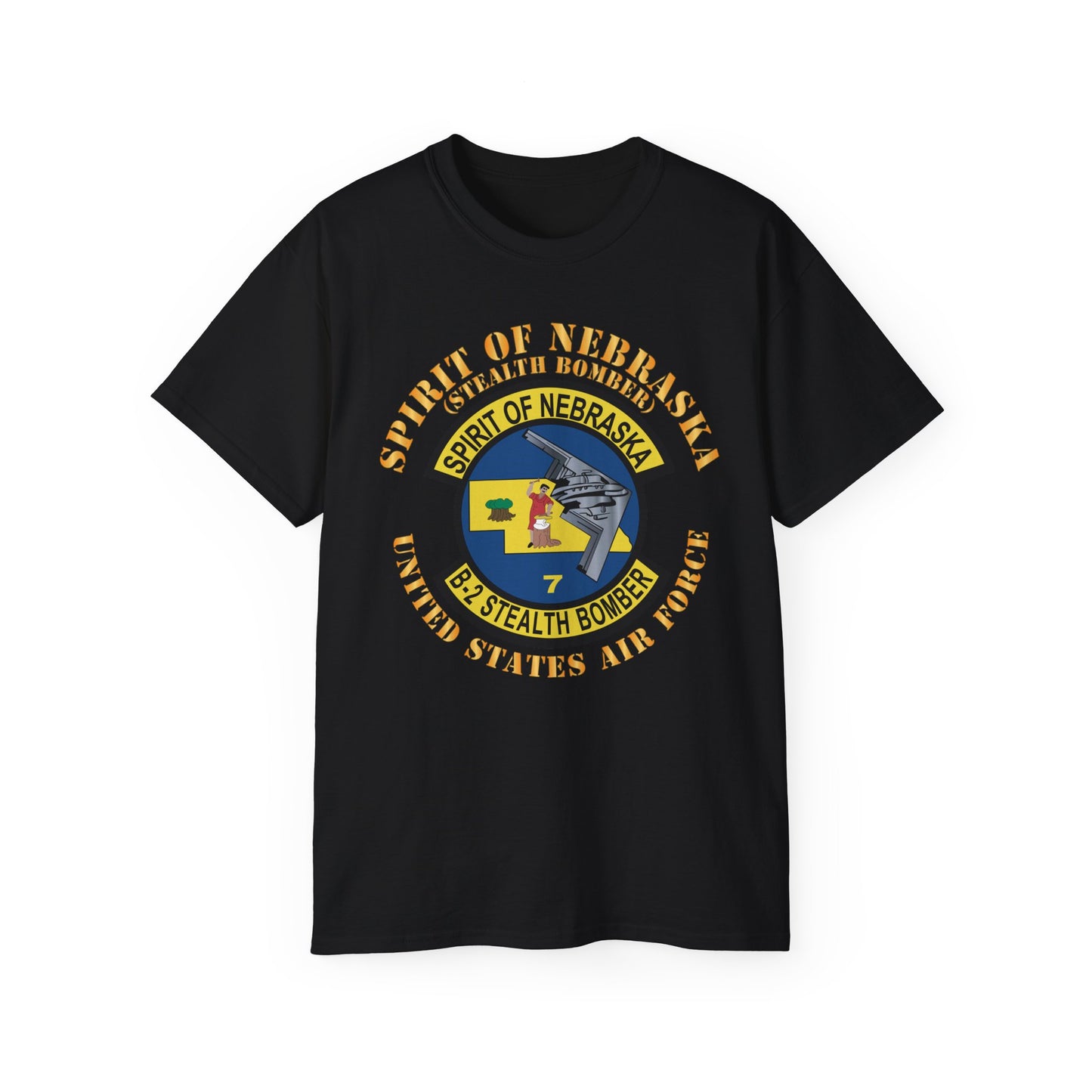 Unisex Ultra Cotton Tee - USAF - B2 - Spirit of Nebraska - Stealth Bomber X 300