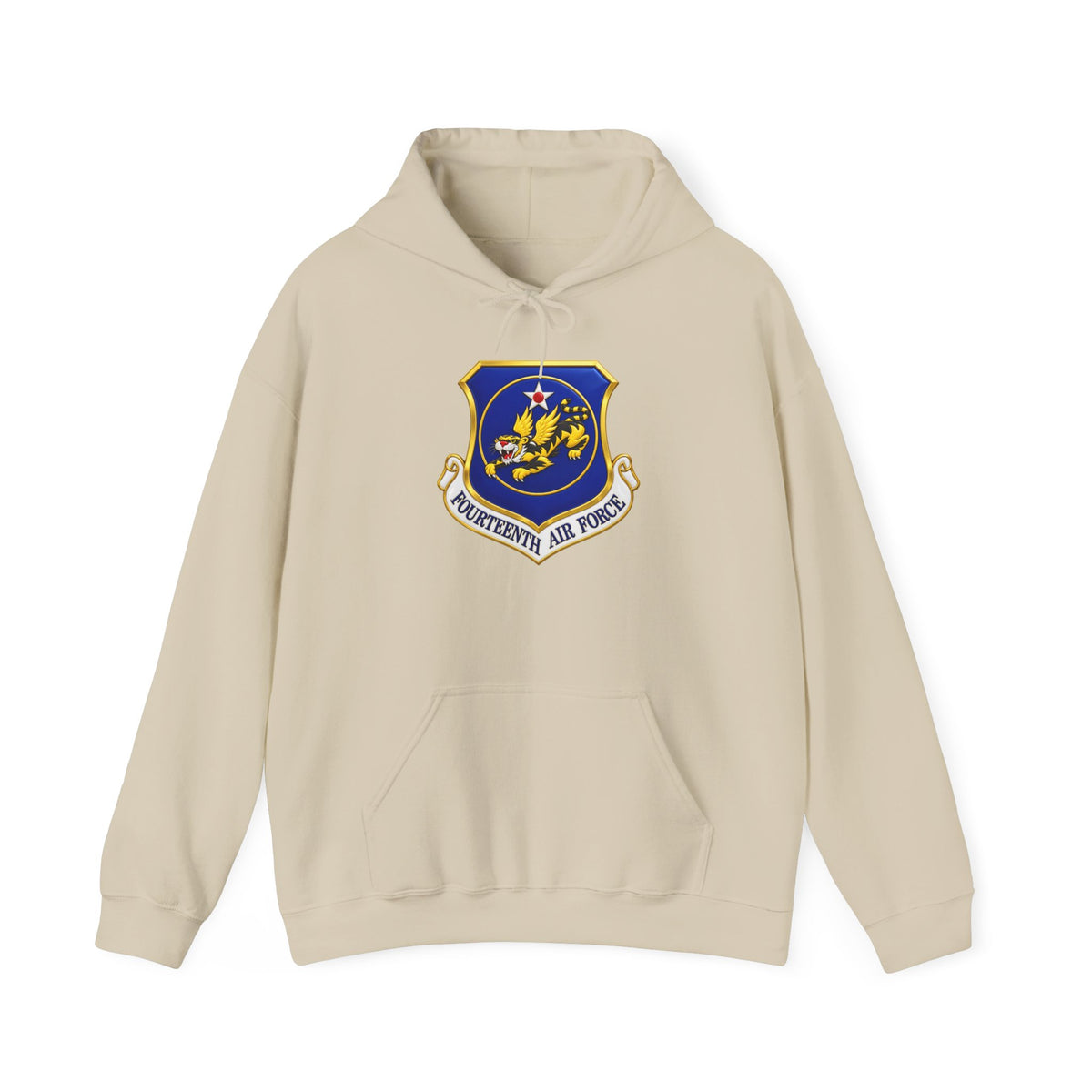 Unisex Heavy Blend Hooded Sweatshirt - USAF - 14th Air Force - Flying Tigers wo txt - 3D - Enhanced