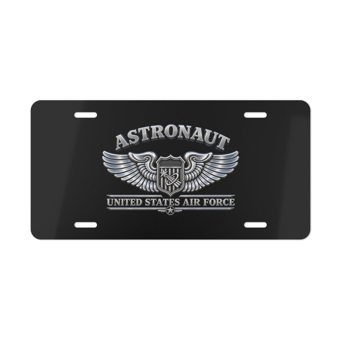 License Plate - USAF - Basic Astronaut Badge - United States Air Force - 3D - Enhanced