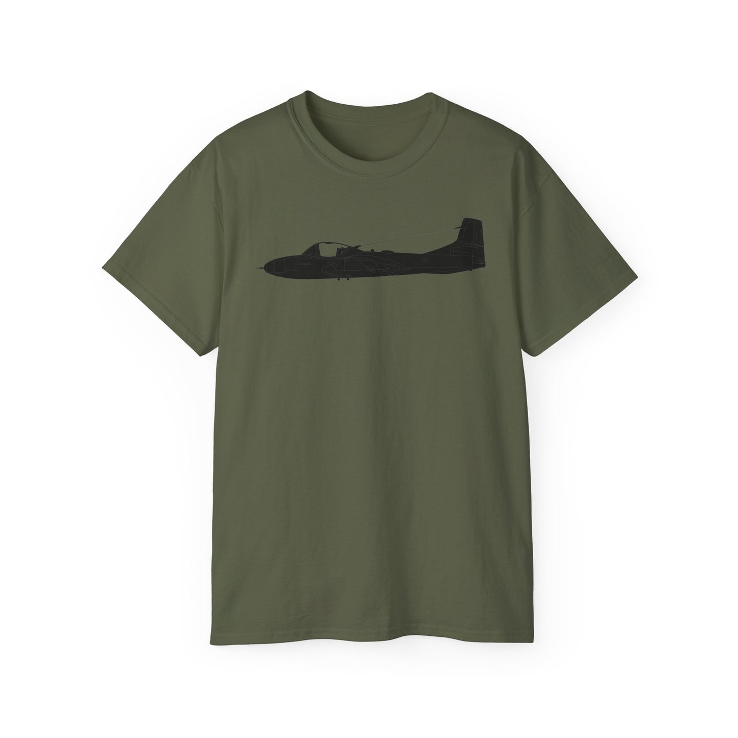 Unisex Ultra Cotton Tee - Aircraft - T-37-Trainer - Top - Black - Metal X 300