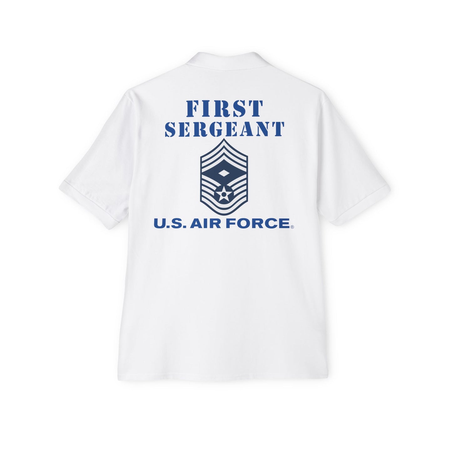 Men's Piqué Polo - USAF - First Sergeant (E9b) - 2020 - US Air Force w Text X 300