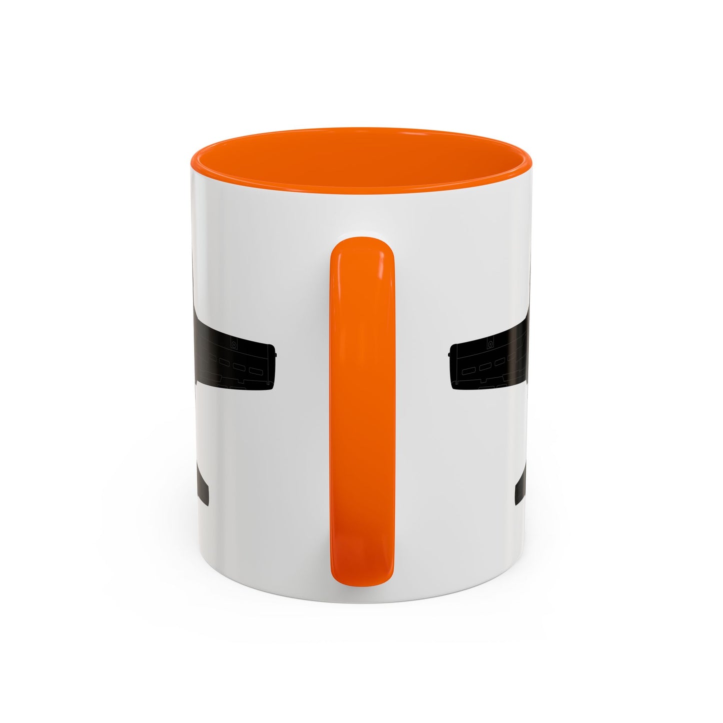 Accent Coffee Mug (11oz & 15oz) - Aircraft - T-37-Trainer - Top - Black - Metal X 300