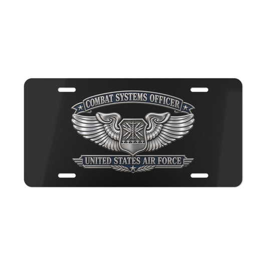 License Plate - USAF - Combat Systems Officer Badge - United States Air Force - 3D - Enhanced