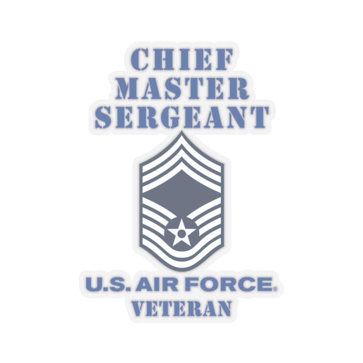 Kiss-Cut Stickers - USAF - Chief Master Sergeant (E9a) - 2020 - Veteran