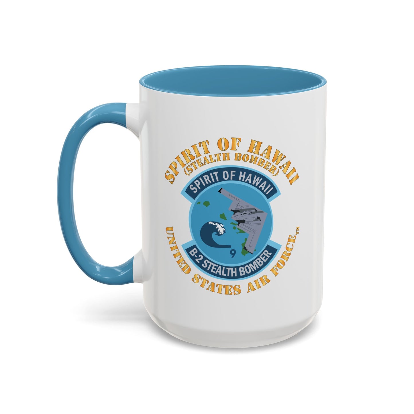Accent Coffee Mug (11oz & 15oz) - USAF - B2 - Spirit of Hawaii - Stealth Bomber X 300