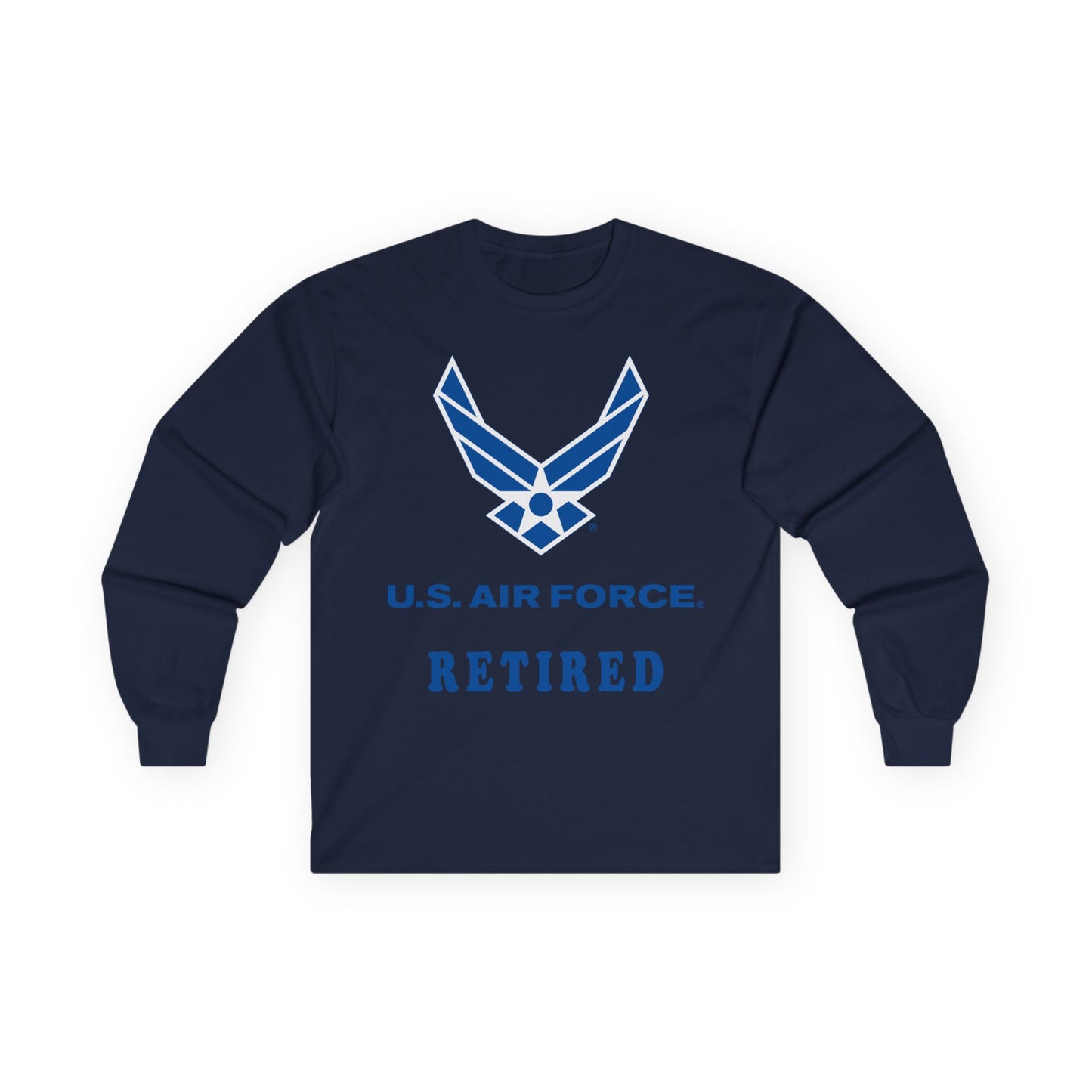 Unisex Ultra Cotton Long Sleeve Tee - USAF - Air Force - Retired X 300