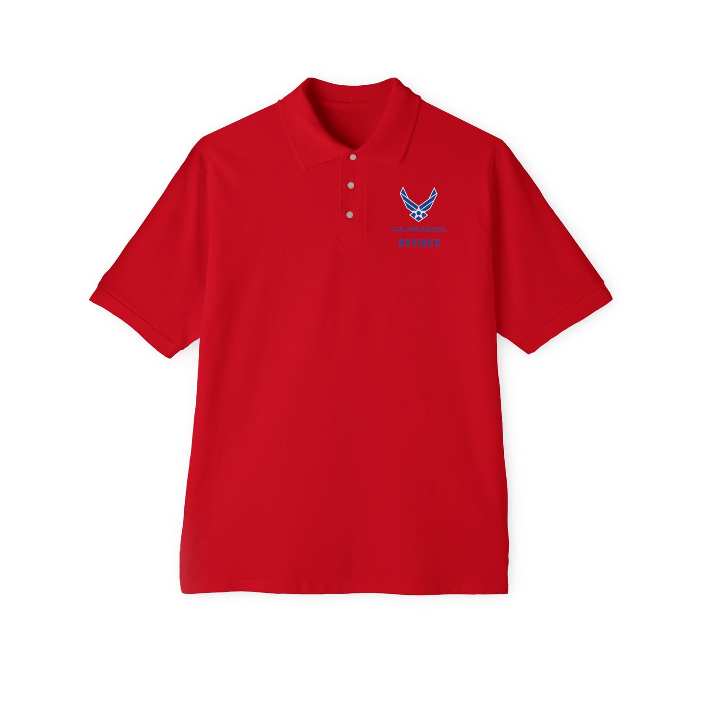 Men's Piqué Polo - USAF - Air Force - Retired X 300
