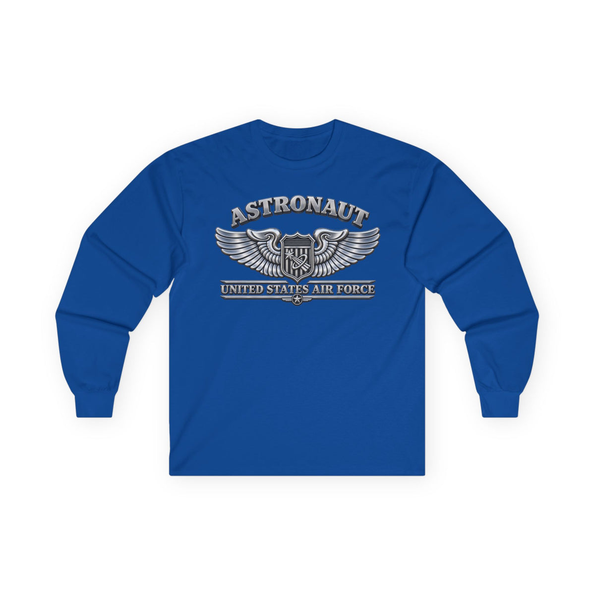 Unisex Ultra Cotton Long Sleeve Tee - USAF - Basic Astronaut Badge - United States Air Force - 3D - Enhanced